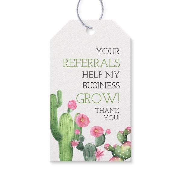 Your Referrals Help Business Grow Gift Tags