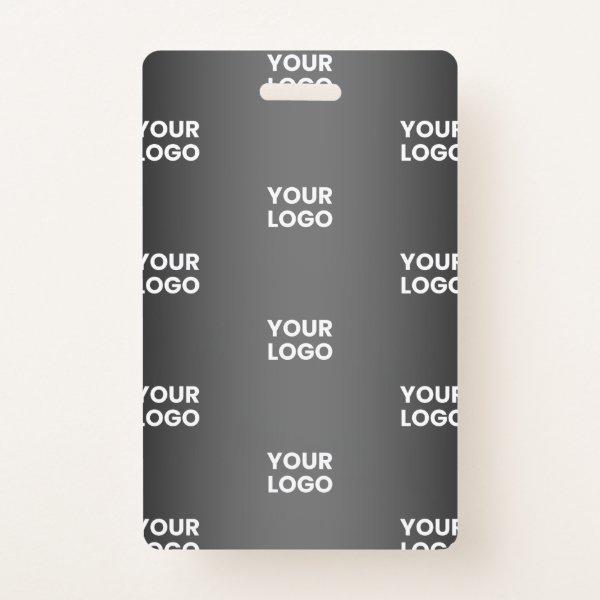 Your Simple Repeating Logo | Black & Grey Gradient Badge