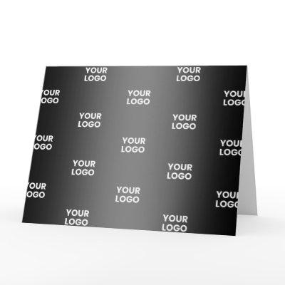 Your Simple Repeating Logo | Black & Grey Gradient Card