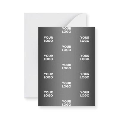 Your Simple Repeating Logo | Black & Grey Gradient Note Card