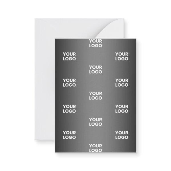 Your Simple Repeating Logo | Black & Grey Gradient Note Card