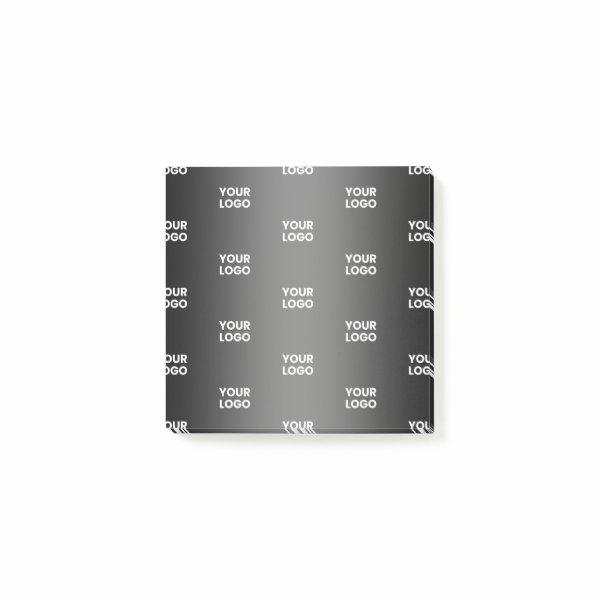 Your Simple Repeating Logo | Black & Grey Gradient Post-it Notes