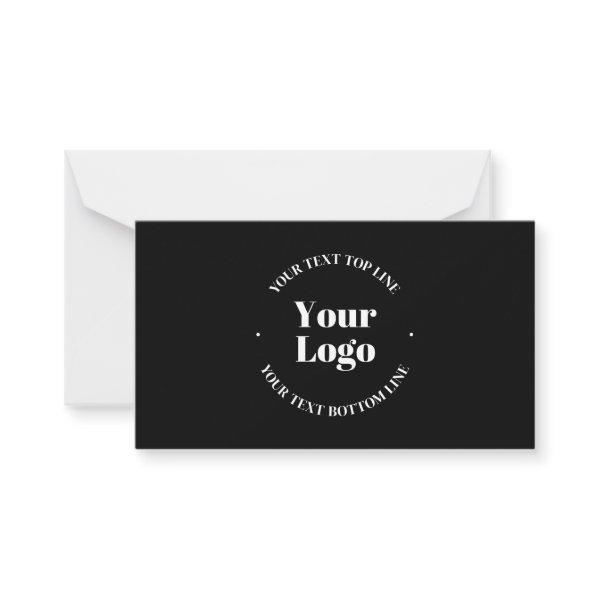 Your Uploaded Business Logo or other Design Note Card