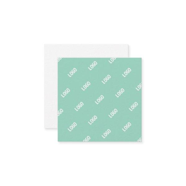 Your Uploaded Image or Logo Tiled | Light Teal  Enclosure Card