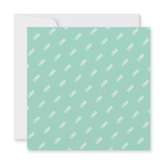 Your Uploaded Image or Logo Tiled | Light Teal  Note Card