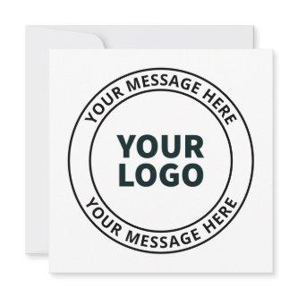 Your Uploaded Logo + Editable Circular Text