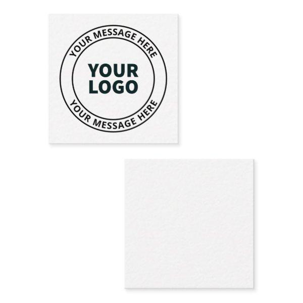 Your Uploaded Logo + Editable Circular Text  Enclosure Card