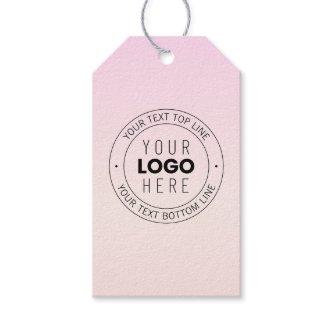 Your Uploaded Logo | Editable Circular Text  Gift Tags