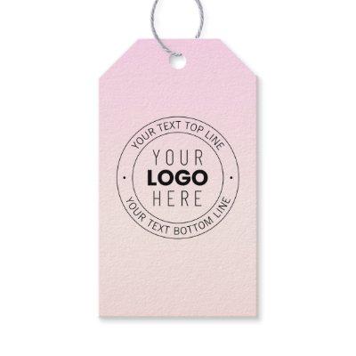 Your Uploaded Logo | Editable Circular Text  Gift Tags
