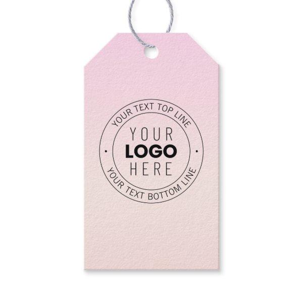 Your Uploaded Logo | Editable Circular Text  Gift Tags