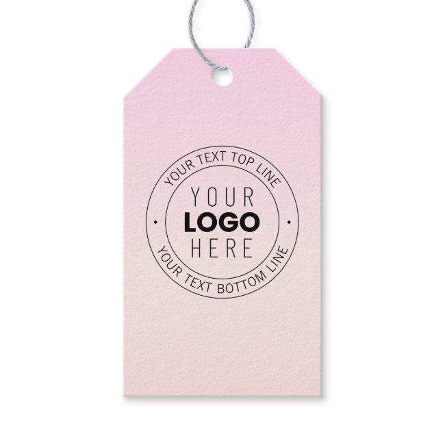 Your Uploaded Logo | Editable Circular Text Gift Tags