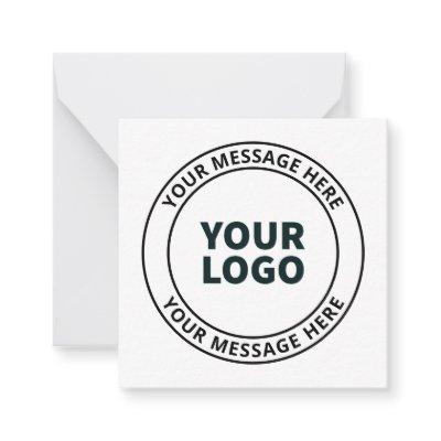 Your Uploaded Logo + Editable Circular Text  Note Card