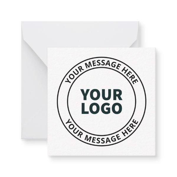 Your Uploaded Logo + Editable Circular Text  Note Card