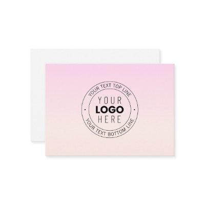 Your Uploaded Logo | Editable Circular Text  Note Card