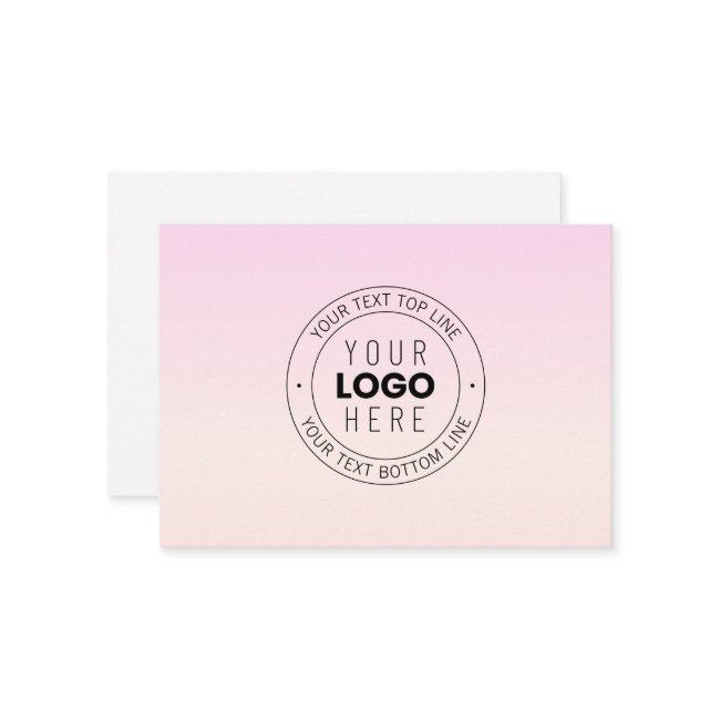 Your Uploaded Logo | Editable Circular Text  Note Card