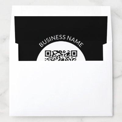 Your Uploaded QR code | Editable Text & Colors Envelope Liner