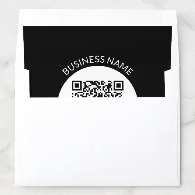 Your Uploaded QR code | Editable Text & Colors Envelope Liner