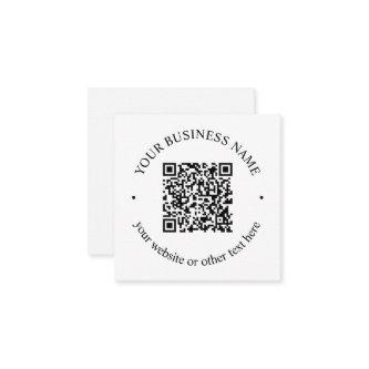 Your Uploaded QR code Plus Editable Circular Text Enclosure Card