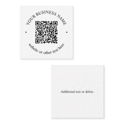 Your Uploaded QR code Plus Editable Circular Text Note Card