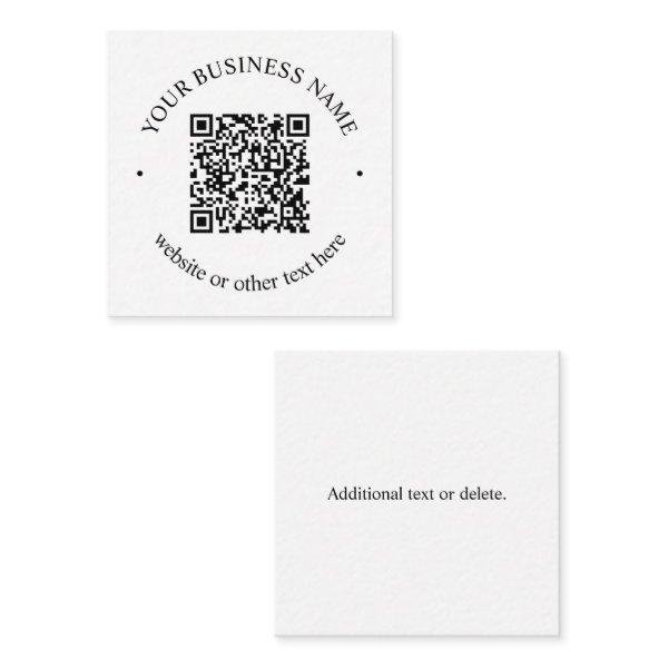 Your Uploaded QR code Plus Editable Circular Text Note Card