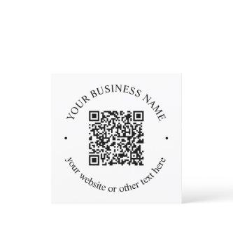 Your Uploaded QR code Plus Editable Circular Text Thank You Card