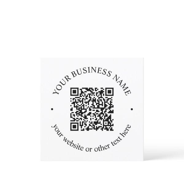 Your Uploaded QR code Plus Editable Circular Text Thank You Card