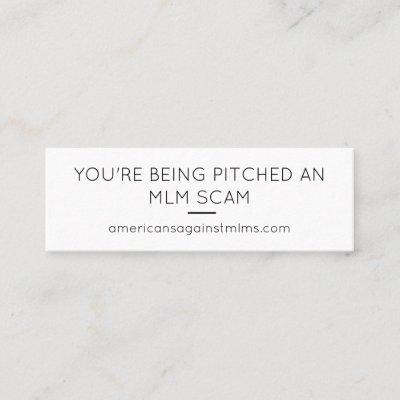 You're being pitched an MLM scam- small Mini