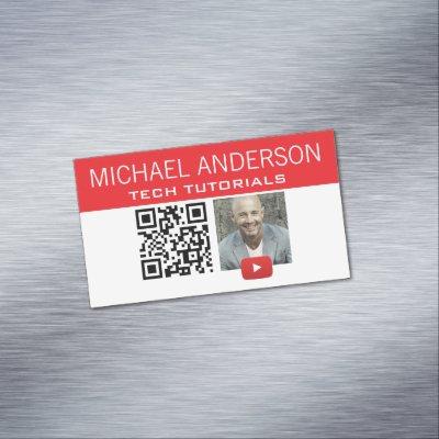 YouTube Channel Logo and QR Code | Modern YouTuber  Magnet