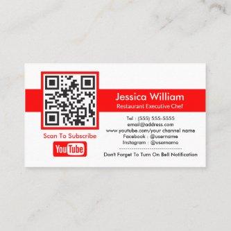 Youtube Channel With QR Code And Profile Photo