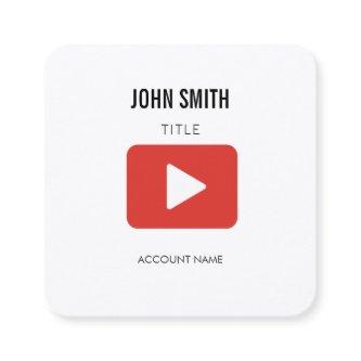 Youtube Icon Logo Video Editor PROFILE Promotional Square