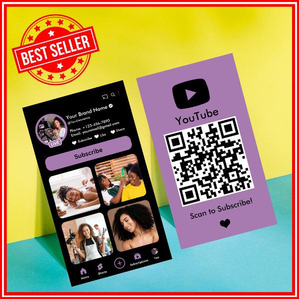 YouTube Lilac Influencer Vlogger Creator QR Code