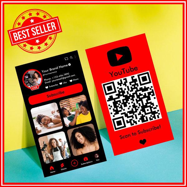 YouTube Red Influencer Vlogger Creator QR Code