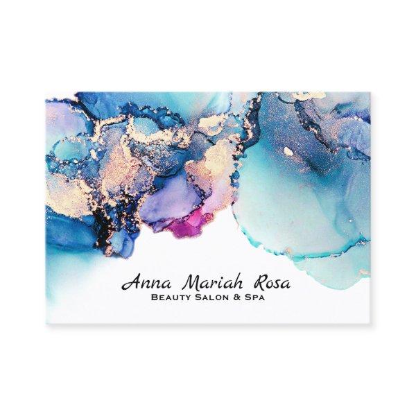 *~* Yummy Abstract Bold Turquoise AP29 Teal Gold