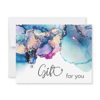 *~* Yummy AP29 Abstract Turquoise Teal . Bold Gold