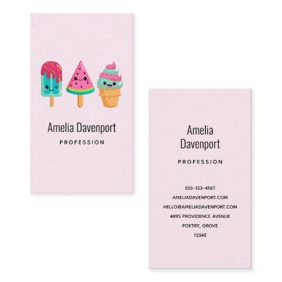 Yummy Ice Cream Trio Summer Vibe