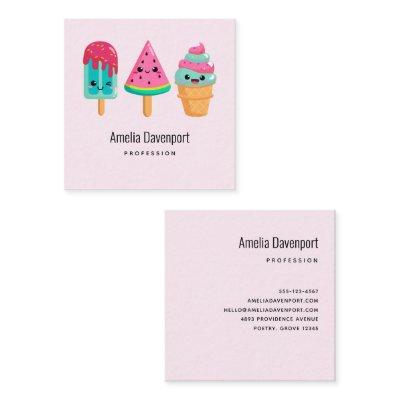 Yummy Ice Cream Trio Summer Vibe Square