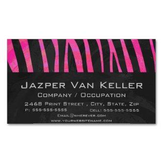 Zebra Black and Hot Pink Print Magnetic
