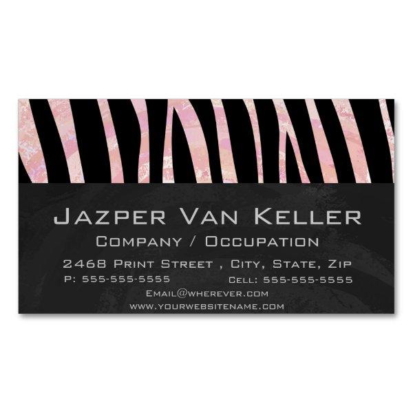 Zebra Black and Pink Print Magnetic