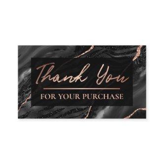 Zebra Print Rose Gold Thank You For Your Purchase