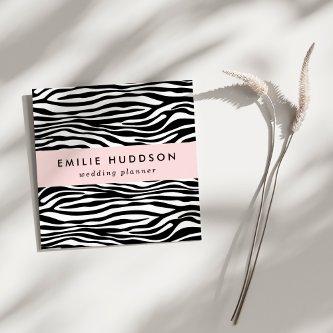 Zebra Print, Zebra Stripes, Black And White Square