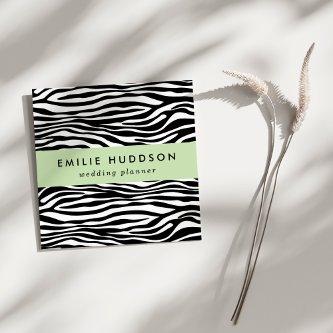 Zebra Print, Zebra Stripes, Black And White Square