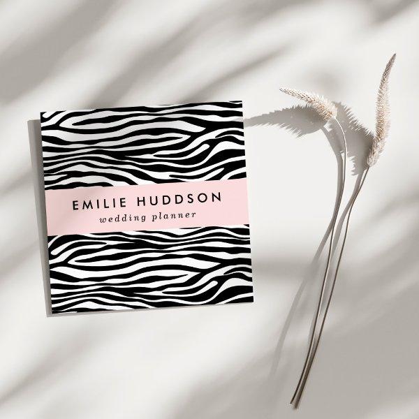Zebra Print, Zebra Stripes, Black And White Square