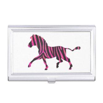 Zebra Silhouette Black and Hot Pink Print Case For