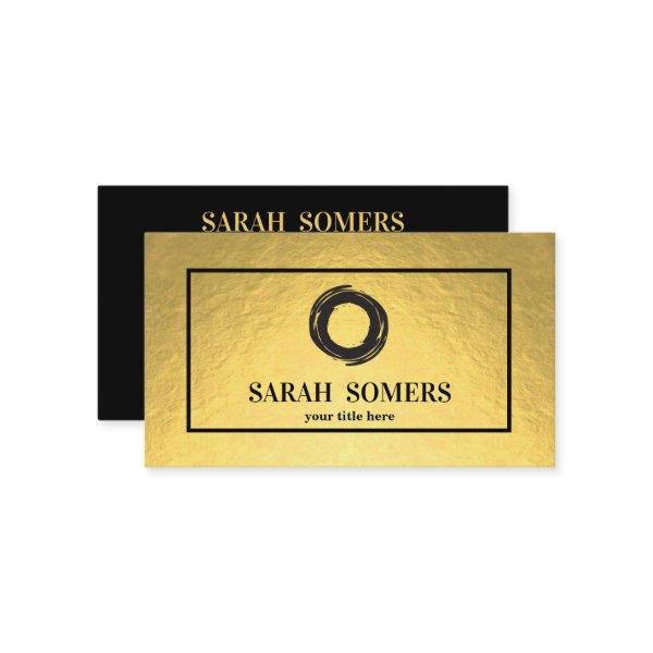 Zen Circle Faux Gold Foil