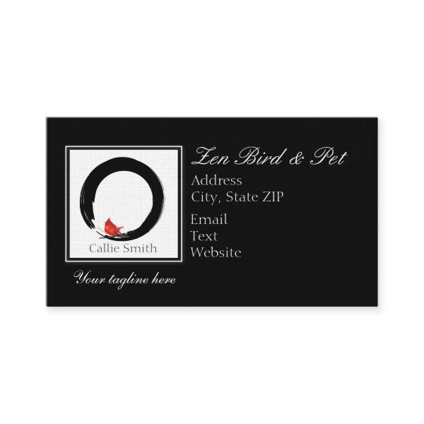 Zen Circle with Christmas Cardinal Appointment Card