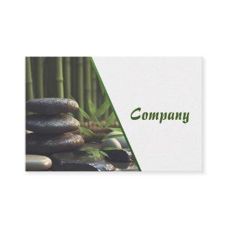 Zen Stones Spa Wellness tranquility white green