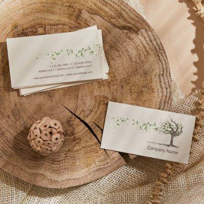 Zen Wind Tree With Leaves  Template