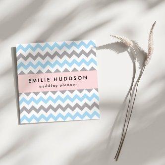 Zigzag Pattern, Chevron Pattern, Blue, Gray Square