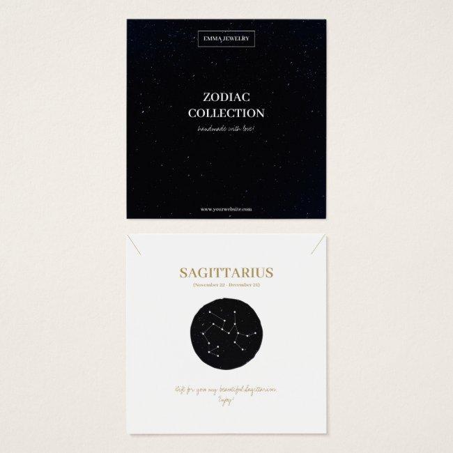 Zodiac Sign Sagittarius Jewelry Display Card