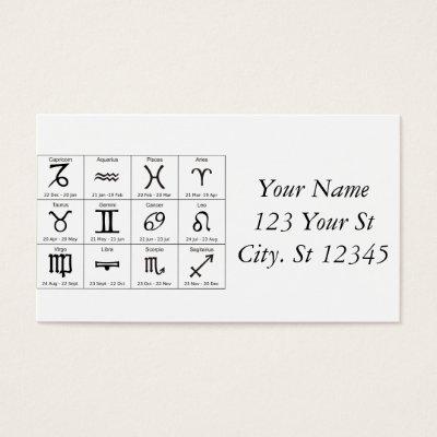 Zodiac Sun Sign Astrology Calendar Thunder_Cove